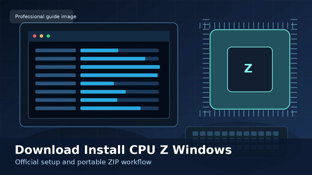 The CPUZ setup wizard on Windows, ready to install